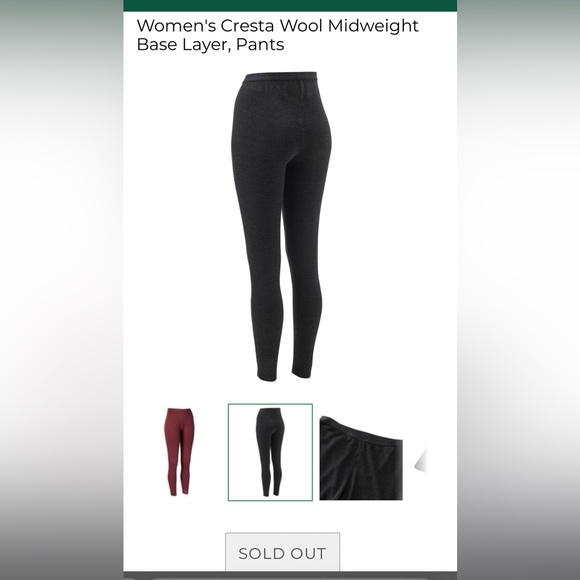 NIB L.L. Bean Women's Cresta Wool Base Layer ~ XS in Bram Berry 🍇 - Picture 3 of 10